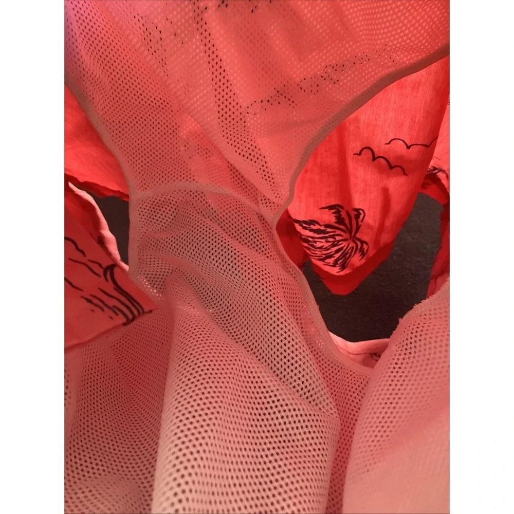 Polo Ralph Lauren Traveler Swim Shorts Pink Tropical Large Big Pine Hawk Channel